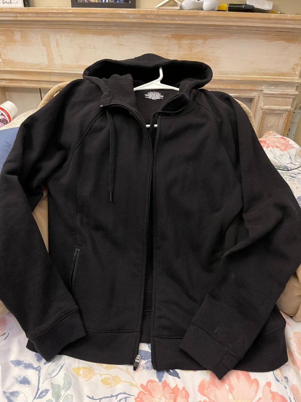 Tek Gear Full Zip fleece Black Hoodie Size L